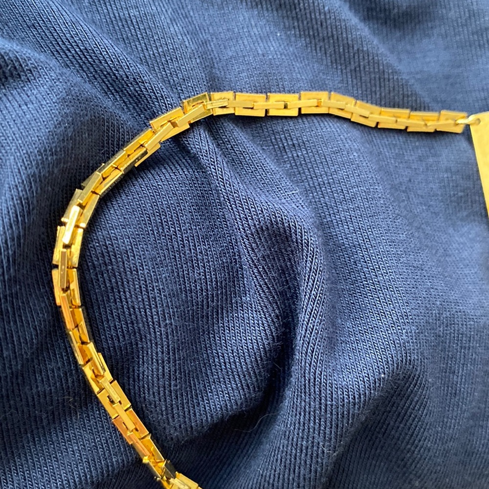 Golden tone Tie Clip with Chain - Picture 4 of 4